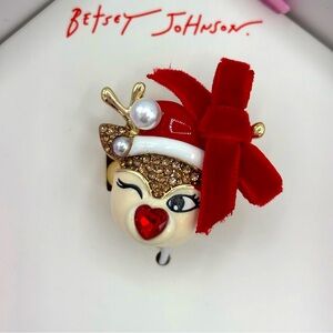 Betsey Johnson Reindeer Ring
